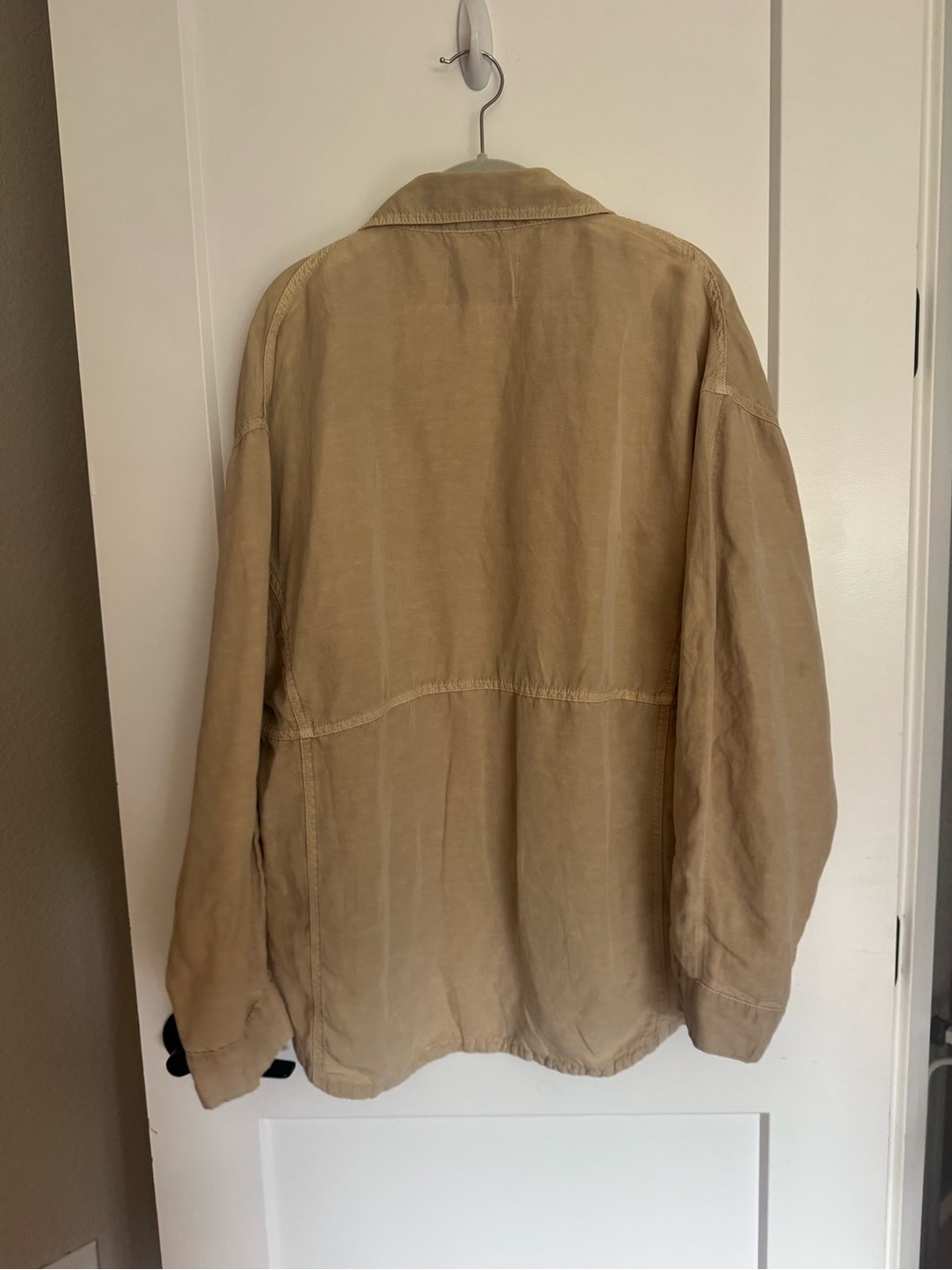All Saints Beige Lightweight Shirt Jacket - Picture 3 of 4